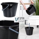 Wiadro Gospodarcze Plastikowe Czarne 5 L VILDE Wygodna Wylewka