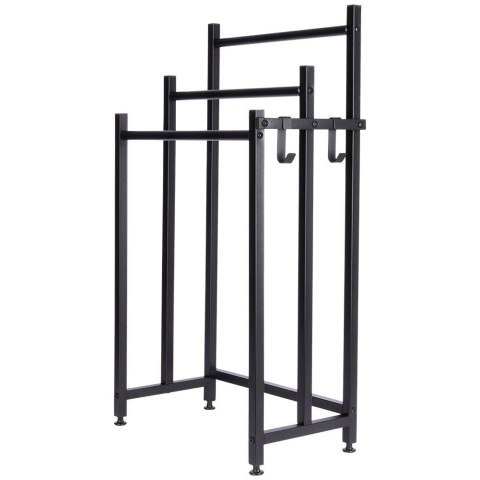 Wieszak Na Ręczniki Stojący Metalowy Czarny Solidny VILDE 45,5x25,5x84 cm