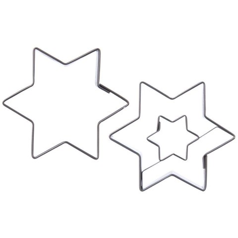 Zestaw 2 Wykrawaczy do Ciastek Gwiazda 4,5 cm Stal do Zmywarki ORION
