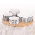 Zestaw do Przystawek Przekąsek 4 Miseczki + Deska EXCELLENT HOUSEWARE