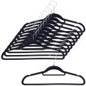 Wieszaki na Ubrania Czarne Obrotowe Welurowe STORAGE SOLUTIONS 10 szt.