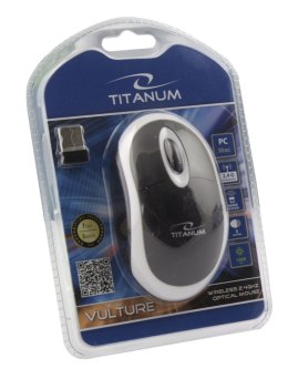 TM116W Mysz bezprzewodowa 2.4GHz 3D optyczna USB Vulture czarno-biała